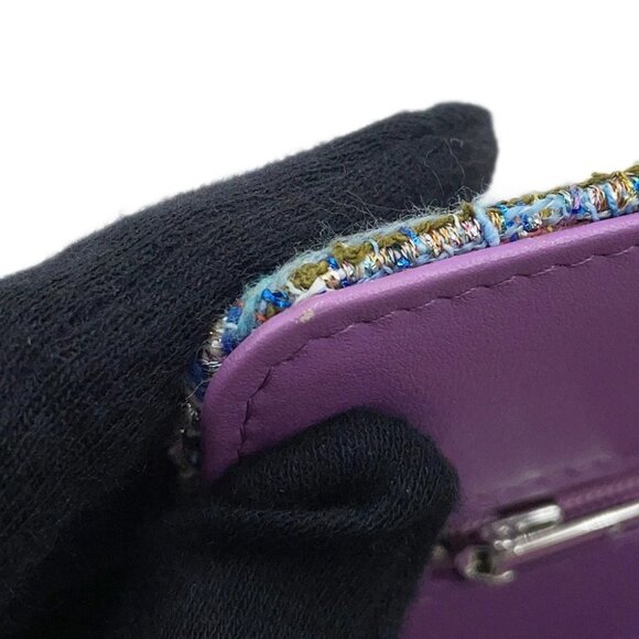 CHANEL Chain wallet Tweed Multicolor - Picture 10 of 16